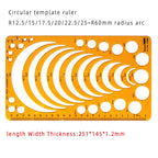 Template Measuring Ruler Circular Oval Ruler Durable K Resin Drawing Design Furniture Architect Template Drafting Ruler