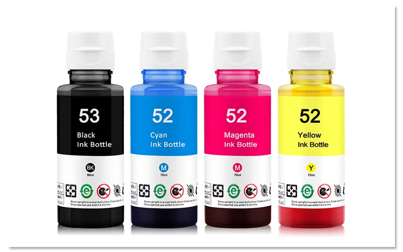 Refill Dye Ink for hp GT51 GT52 GT53 GT5810 GT5820 For HP Smart Tank 450 455 500 510 515 516 519 530 559 570 610 615 651 printer