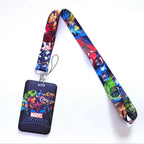 Marvel The Avengers PVC Card Cover Student Campus Hanging Neck Bag Card Holder Lanyard ID Card Holders key chain