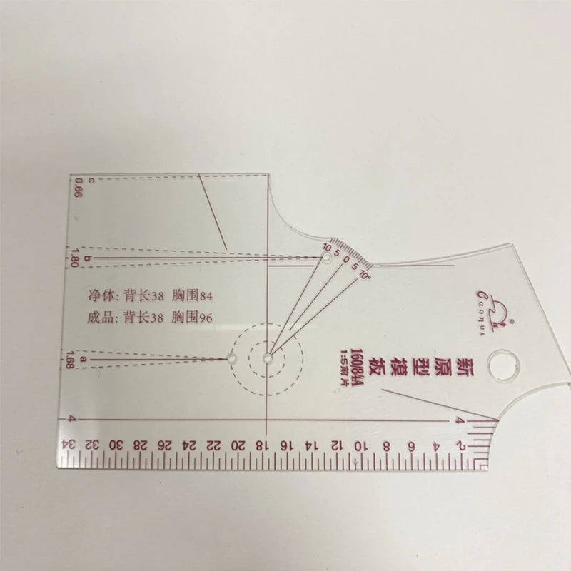 3-Piece Set for Doll Clothes Ruler Tailor Garment Cloth Sewing Tool Design Ruler F0T1