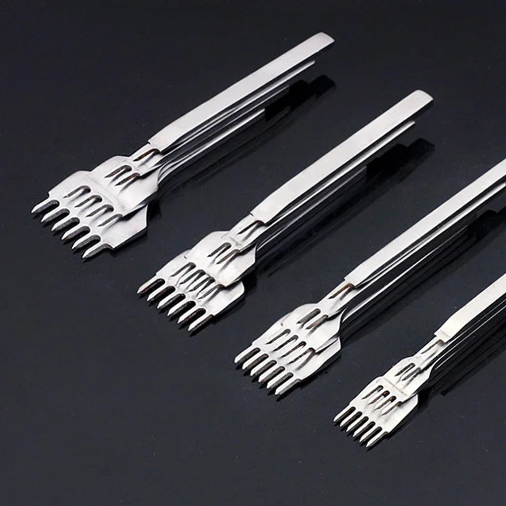 DIY Leather Craft Punching Hole Tool Leather Stitching Sewing Punches 1+2+4+6 Leather craft Spacing Punch Tools 3/4/5/6mm