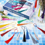 100pcs/Pack 13cm Tassel Silk Fringe Silky Floss Bookmark Tassels Mini Tassels for DIY Craft Jewelry Making Souvenir Bookmarks
