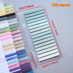 320PCS Clear Sticky Notes Self-Adhesive Colorful Memo Pads for Office School Book Annotation Index Tabs Stationery