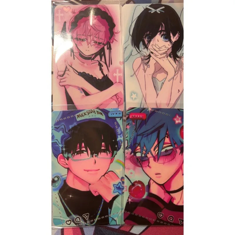 4Pcs/Pack High Guality Alien Stage TV Merch Fans Collection Character Cards Ivan Till Sua Mizi Valentine's Day Gift
