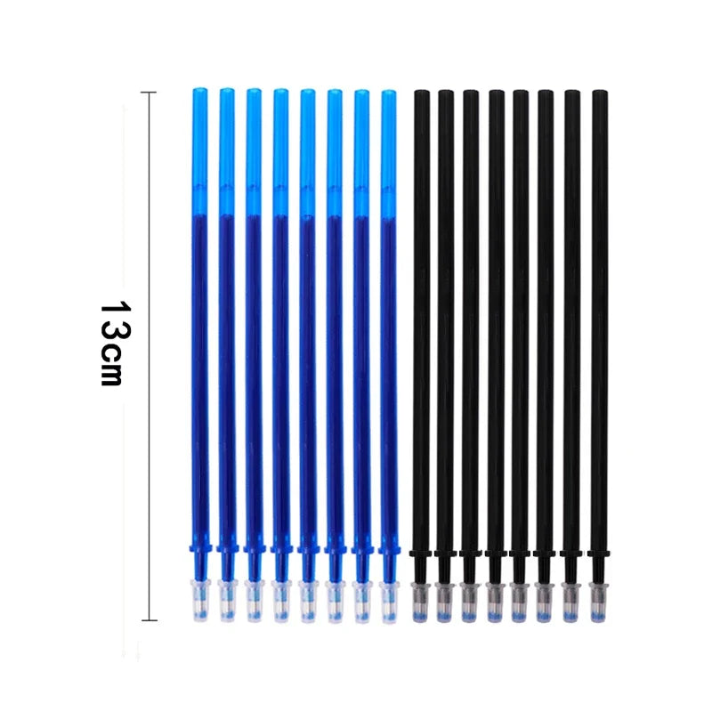 55pcs/lot Erasable Gel Pen 0.5mm Refill Rod Magic Ink Erasable Pen Washable Handle Office School Writing Tools Kawaii Stationery