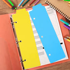 5Pcs Professional Notebook Dividers with Writeable Tabs Colorful Index Dividers for Binders Planners Diaries Hard Cover