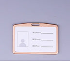 Office Metal Work Identity Badge ID Card Holder Aluminium Alloy Employee Name Cover Business Case Credit Card Holder Wallet