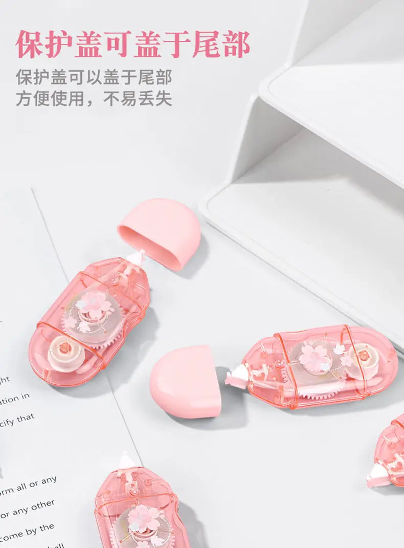 1Pcs School Supplies Sakura Correction Tape Cute Small Portable Small Fresh Students with Large Capacity kawaii Correction Tape