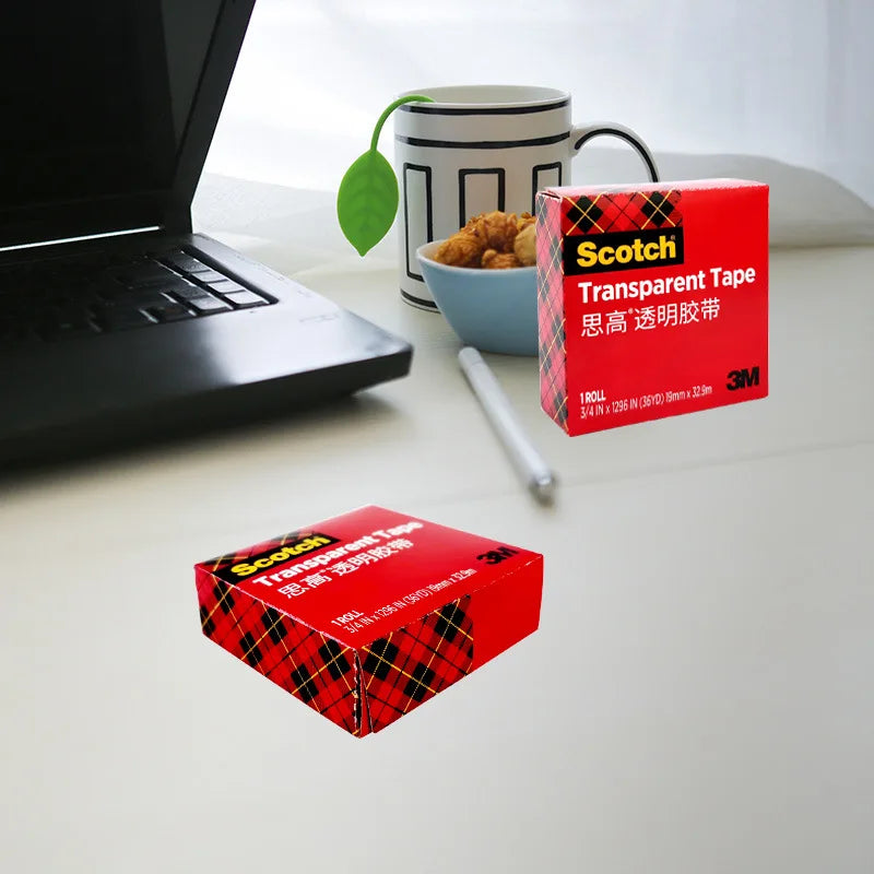 3M Scotch Transparent Tape 600 Tape 600P Ink Adhesion Test Tape Large Roll 19/12.7Mm Packing Home Office Use