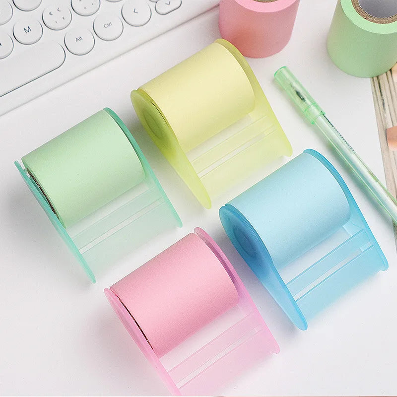 Creative Tape-Style Sticky Notes Tearable Replaceable Paper Core 8m Durable Strong Viscosity for Office And School Supplies