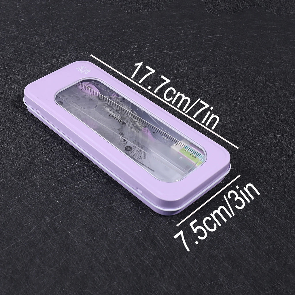 7-piece Compass And Ruler Set Student Ruler Set Cute Rriangle Ruler Set Exam Specific Ruler Box Set Ruler Set School Starts
