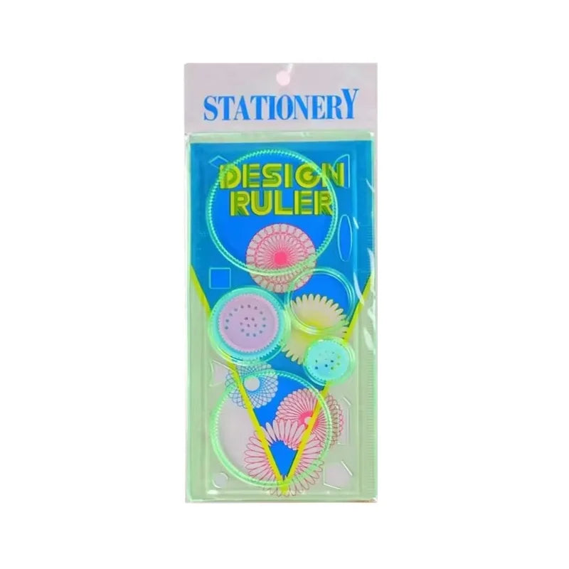 Multi Shaped Painting Ruler Spirograph Magic Drawing Template Oval Geometric Curve Pattern Multifunctional Stationery Gifts ZYF
