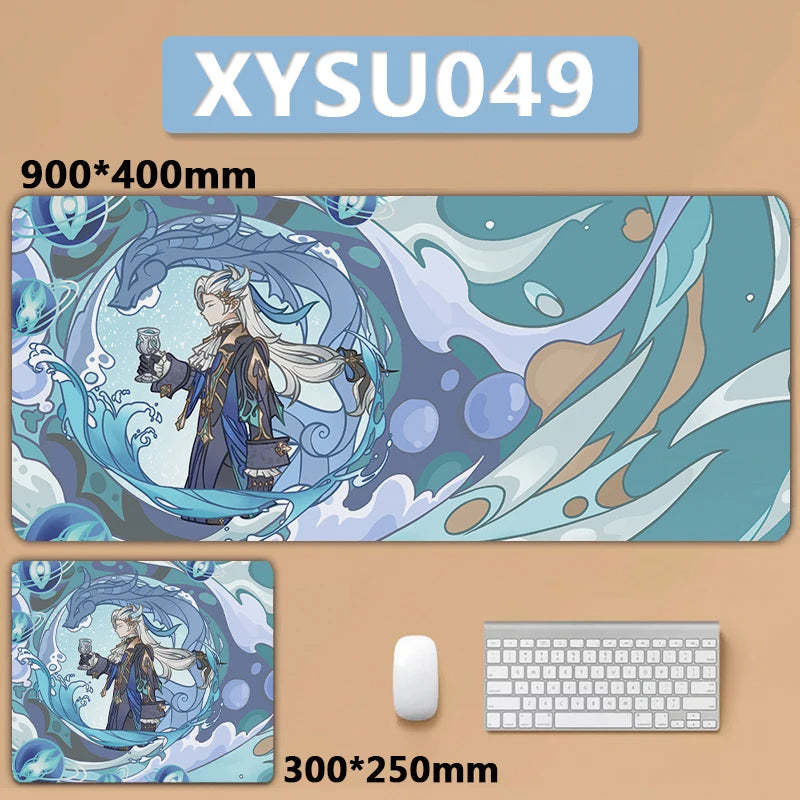 Anime Game Furina Neuvillette Mavuika Wanderer Raiden Columbina XXL Large Genshin Impact Mouse Pad Keyboard Desk Mat Mousepad