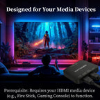 HDMI Sync TV Backlight for 40-85 Inch TVs, No App Needed Gaming Lights with Real-Time Color Matching, for Xmas Home Theater