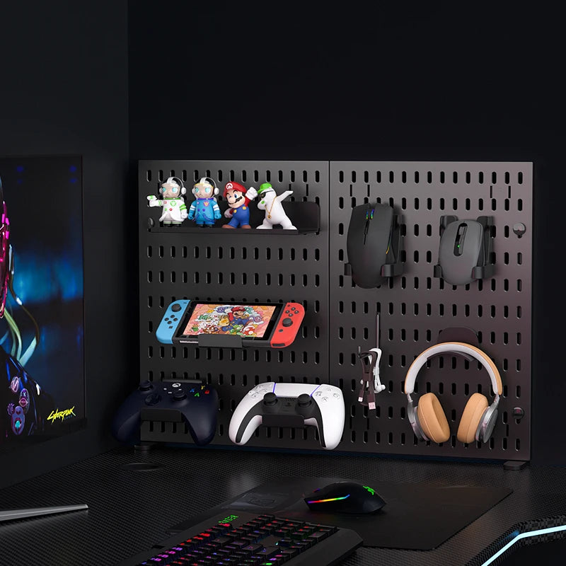 Desktop Standing Pegboard For Home And Office Use. Freely Combinable Accessories For Organizing Stationery.