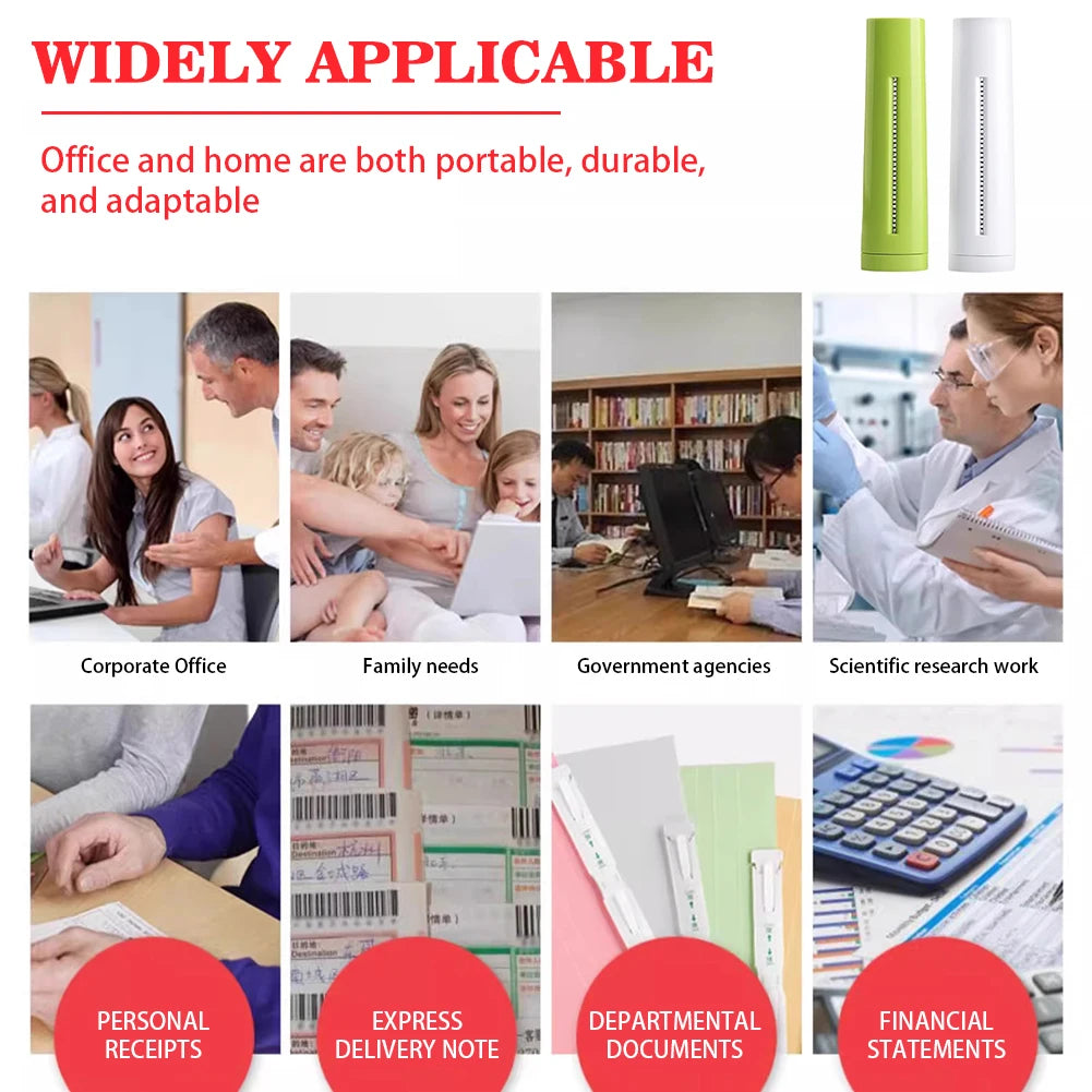 Portable Handheld Paper Shredder Lightweight Strip Cutting Machine For Students