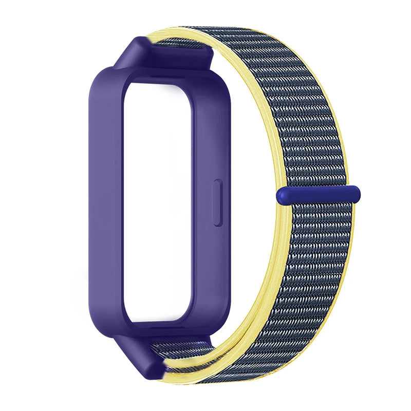 Strap+PC Case for Xiaomi mi band 9 active accessories sports Nyon bracelet correa+Protective Bumper shell Cover for Redmi band 3