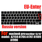 Keyboard Cover Skin for MacBook Pro with Touch Bar 13" and 15" ( Model Number A2159 A1706 A1707 A1989 A1990, 2016-20129 Release)