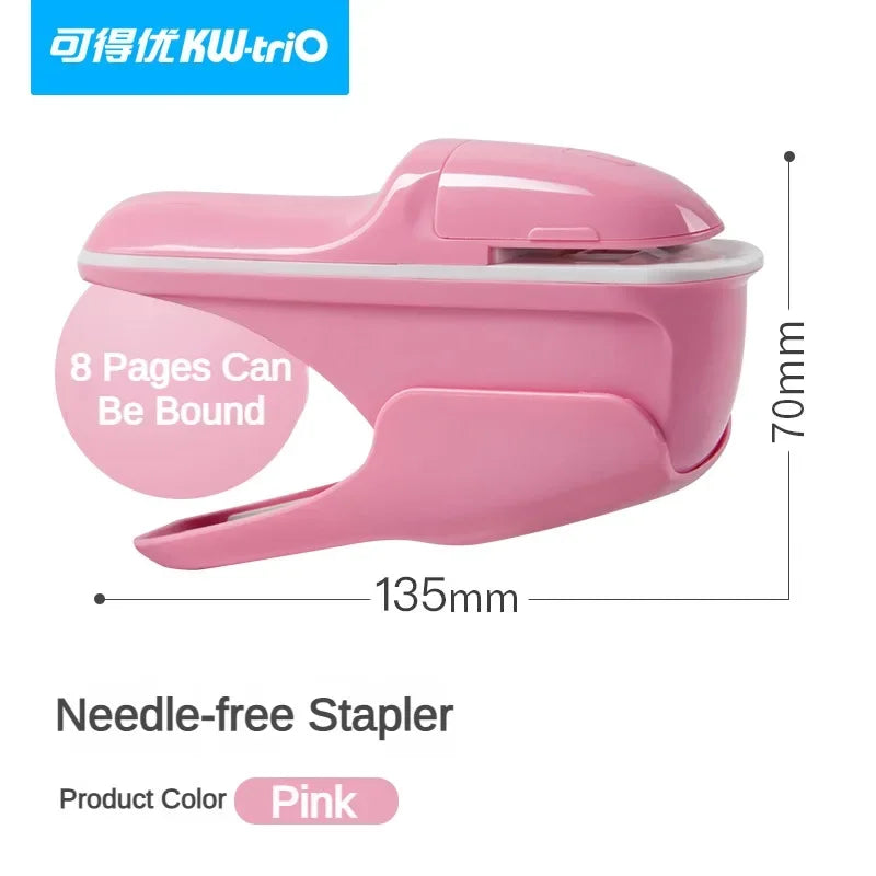 Stapleless Stapler Mini Portable Stapler Safe Paper Stapling Without Staples Bookbinding School Office Supplies Stationery