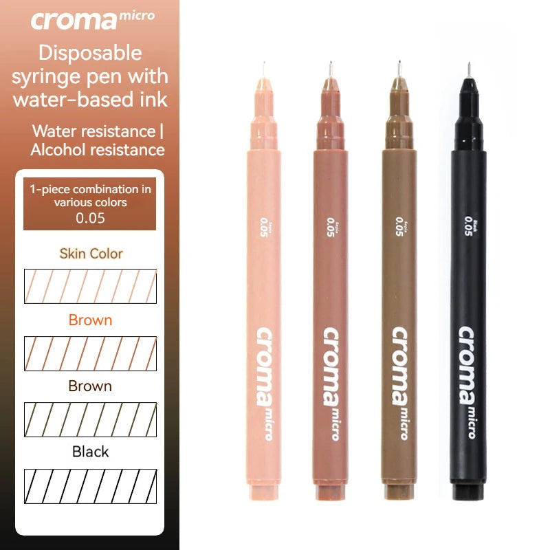 Pigment Liner Pigma Pen 0.1mm/0.03mm/0.05mm/0.5mm/1mm Different Tip Black Fineliner for Sketching Drawing Micron Ink Marker Pen