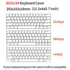 Acrylic Mechanical Keyboard Dust Cover New Mechanical Gaming Keyboard 104 Keys Mouse Protection Transparent Cover
