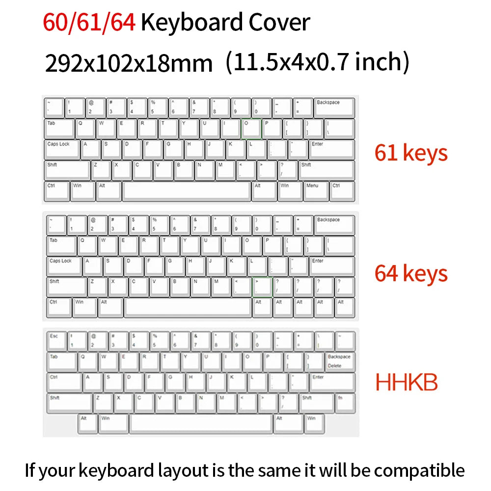 Acrylic Mechanical Keyboard Dust Cover New Mechanical Gaming Keyboard 104 Keys Mouse Protection Transparent Cover