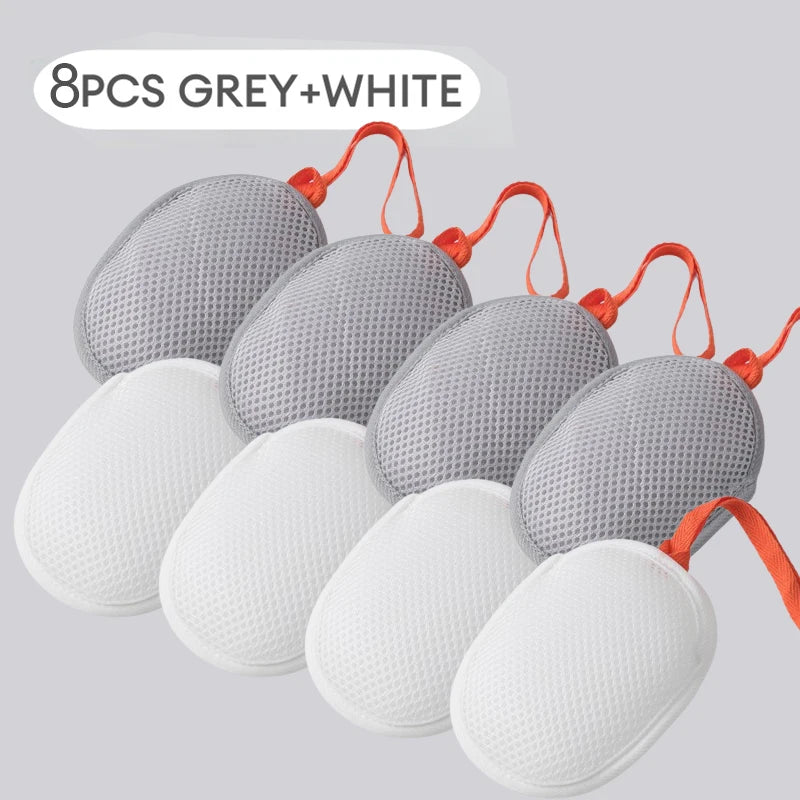1~8PCs Soap Pocket Bag Soap Saver Pouch Body Scrubber Rough Sponge Exfoliator for Bath Shower Mesh Bar Soap Foam Lather Pouch