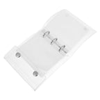 1Set Mini A8 3 Ring Binder Cover Transparent Soft Clear Loose Leaf Folder Snap Button Organizer Travel Budget Document Protector