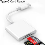 New 5 In 1 SD Card Reader USB HUB for iPhone 12 13 14 15 16 17 Huawei USB 3.0 Type C to SD TF Card Memory Reader OTG Adapter