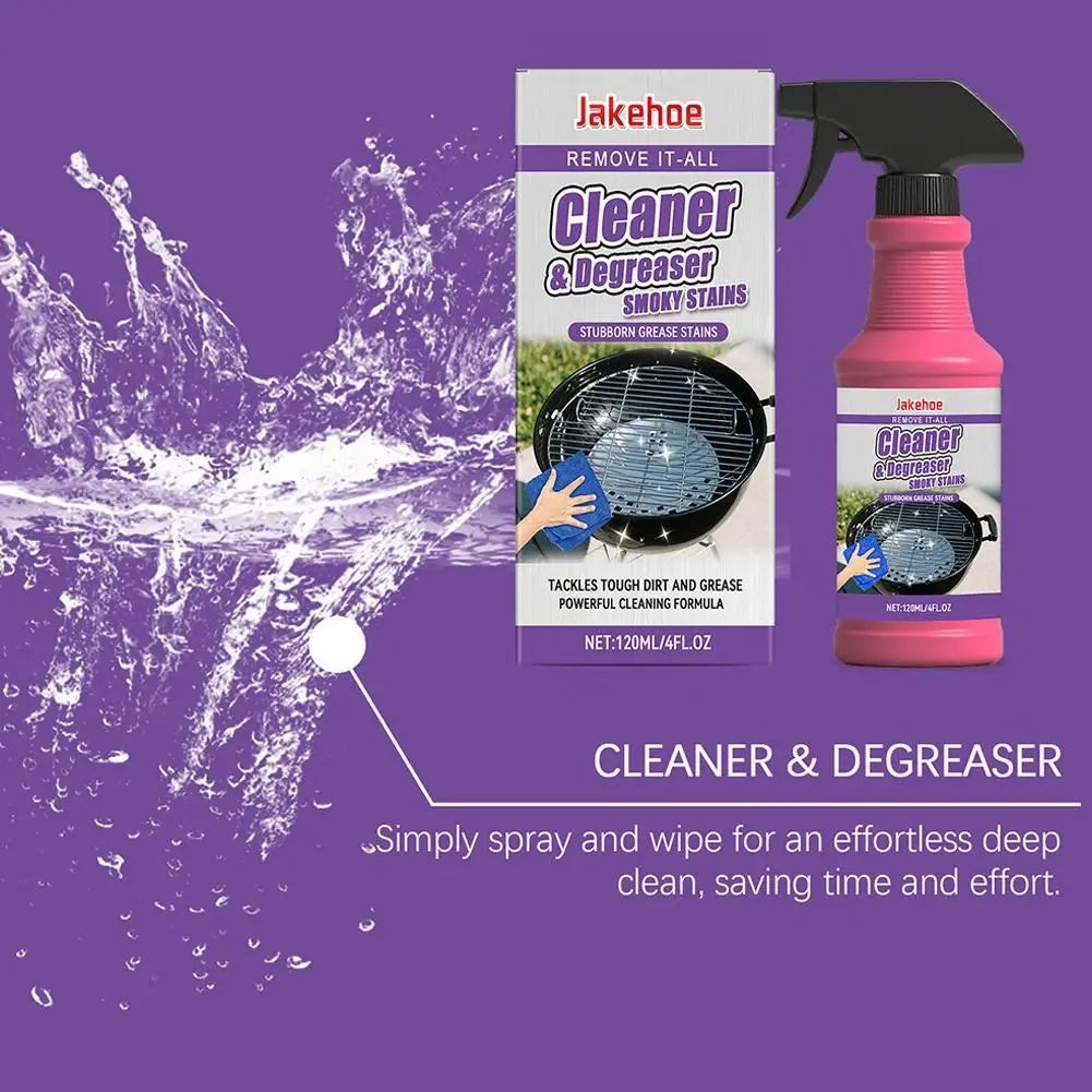 JAKEHOE 120ml Barbecue Rack Cleaner Powerful Cleaning Stubborn Grease Removes Carbon Deposits Safe Formula No Damage for Grill