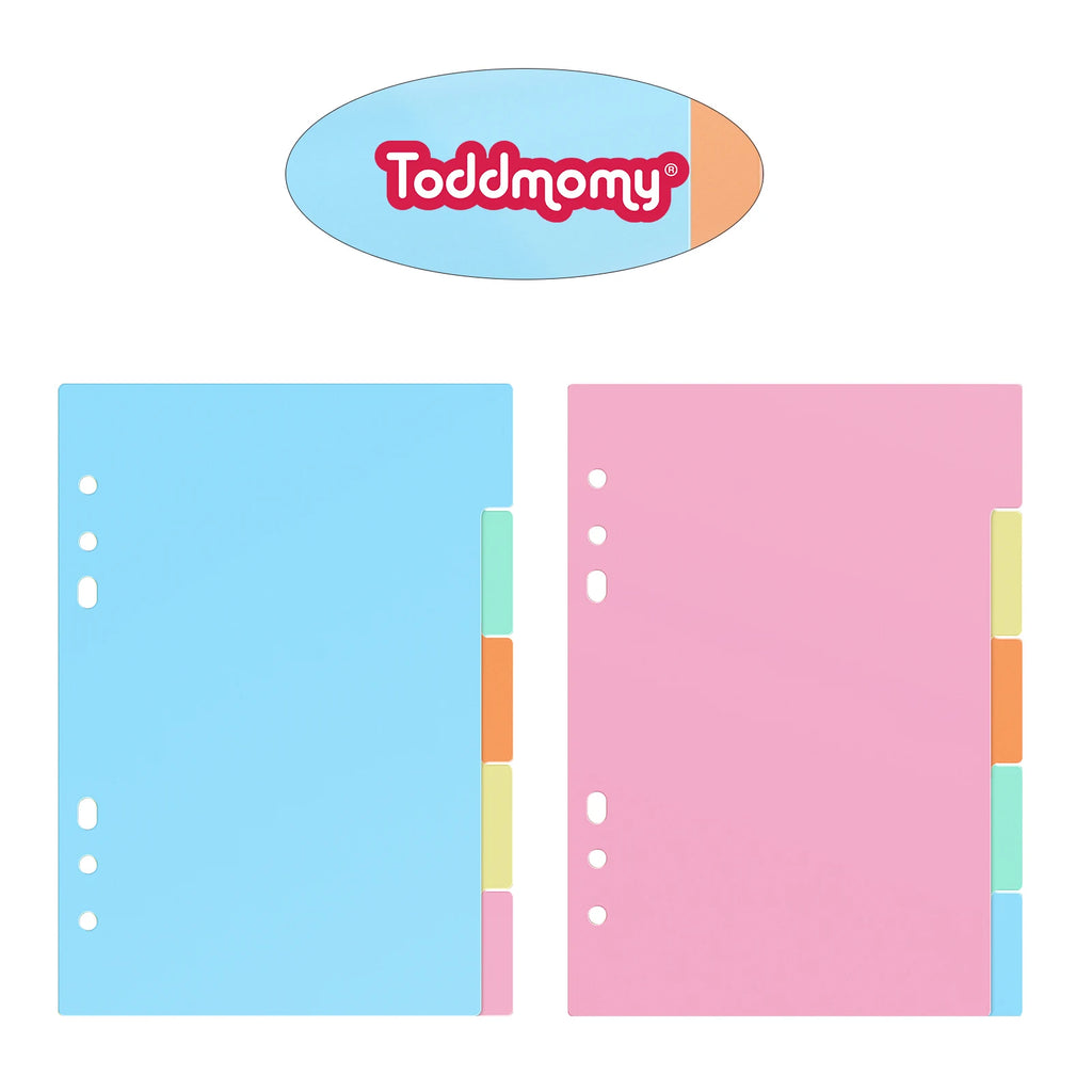10 Pcs Divider Index Board Card Dividers File Folder Binder with Tabs A5 Cute Subject for Clips for Notebook Stationery Supplies