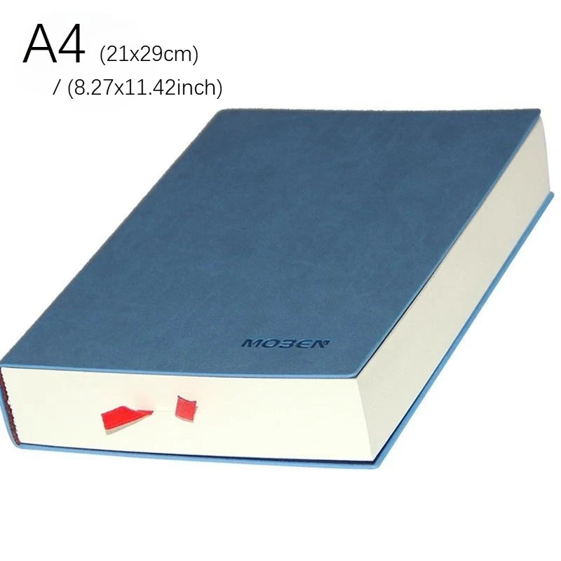 640 Page Horizontal Line/Grid /Blank Thick Business Notebook A4/A5 School Waterproof Leather Office Stationery Diary Notebook