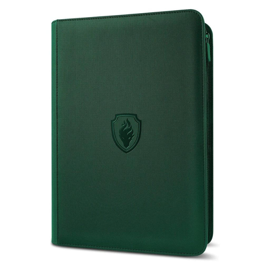 9 Pocket Zipper Card Binder, 360 Trading Card Holder Book, Premium PU Cover Zip Binder for Cards, Durable Side Loading Card
