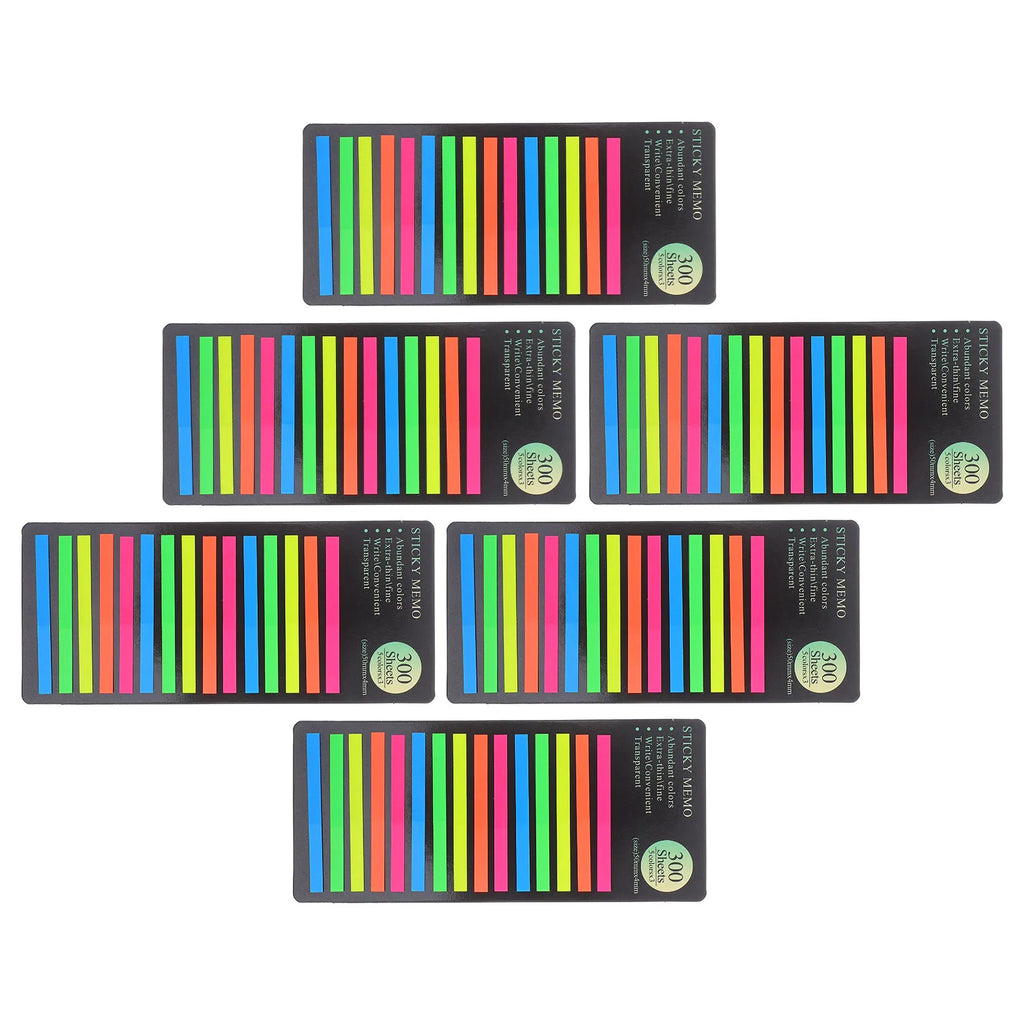 1800pcs Transparent Long Strip Index Tabs Page Markers For Notebooks Journals Book Annotation Supplies Office
