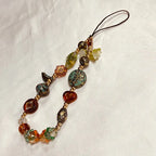 Fashion Women Beaded Phone Charm Strap Ins Wrist Hanging Ornament Phone Case Keychain CCD Camera Anti-Lost Lanyard