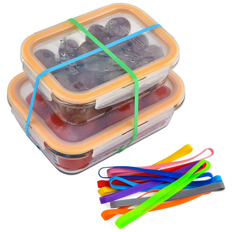 10PCS Silicone Rubber Bands Large Multicolor Elastic Rubber Wrapping Bands For Notebook Office Outdoor Gear Gifts Packing Christ