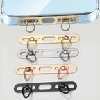 1/2/3Pcs Metal Phone Lanyard Side Hanging Patch For iPhone Stainless Steel Clip Double Buckle Phone Straps Gasket Connect Piece