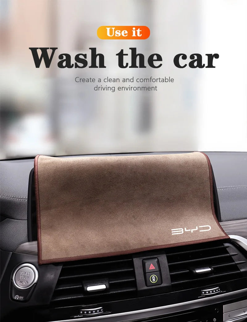 Microfiber Car Towel Super Absorbency Cleaning Care Cloth For BYD Tang F3 E6 Atto3 Yuan Plus Song Max F0 G3 I3 Ea1 Dmi 2din S7