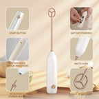 Kitchen Powerful Stirrer Milk Frother Handheld Foam Maker for Lattes,Whisk Drink Mixer for Coffee Electric Egg Beater