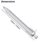 Vernier Caliper Pen Metric mm Ballpoint Stationery Blue Black Refill Student Plastic Measure Piston Tool Micrometer Ruler 100mm