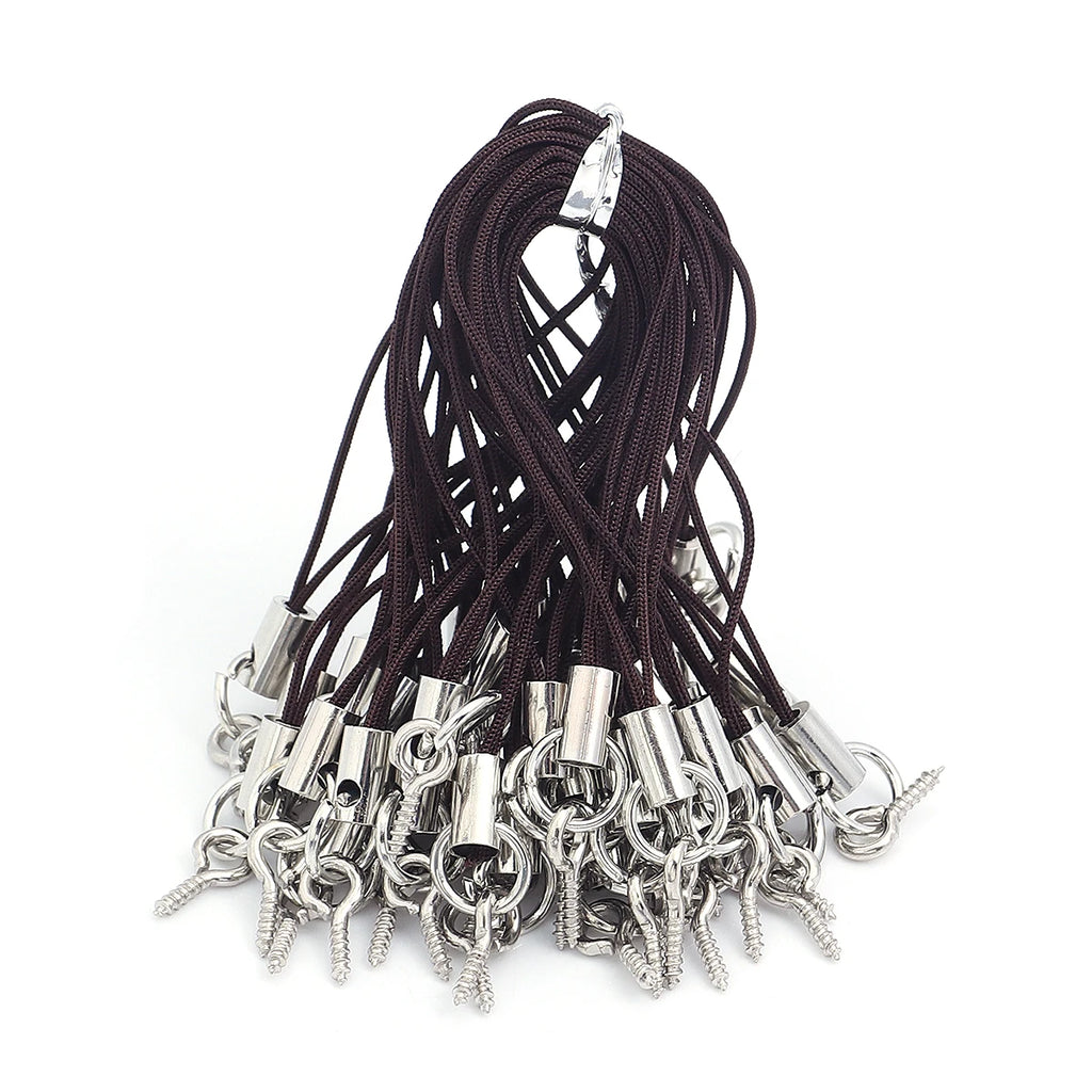 50pcs/lot Hand Wrist Lanyard String Short Grip Lanyard Mobile Phone Strap for USB Flash Drive Keychain ID Badge Holder DIY
