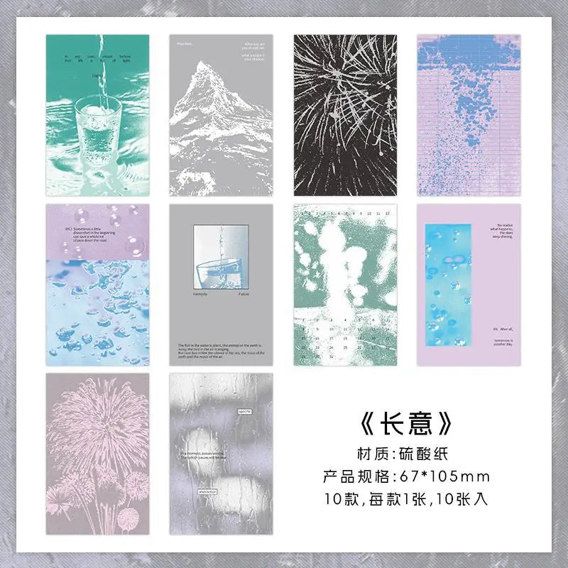 10pcs/lot Memo Pads Material Paper  slow start to the season Collection Journal Scrapbooking paper  Background Decoration Paper