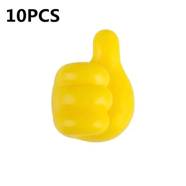 Silicone Thumb Wall Hook Cable Management Wire USB Organizer Clips Wall Hooks Hanger Storage Holder For Kitchen Bathroom Home