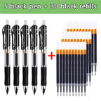 Press Gel Pen Signature pens Blue Black Red Refill Pen Bullet tip Gel Pen School office supplies art stationery