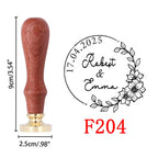 Custom Wax Seal Stamp and Wooden Handle set, For Wedding Invitation, Multiple Designs, Personalized Logo Wax Stamp, Initial Wax