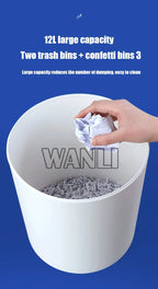 New 12L Waste Paper Shredder Home Office Portable Granular Electric Shredder Paper Scraps 4-level Mini A4 Data Desktop