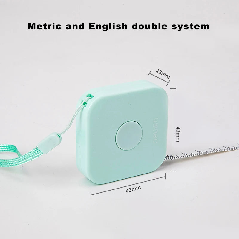 Deli 1.5m 2m Measure Tape Double Scale Body Sewing Flexible Ruler for Kids Aldult Height Waist Measuring Tailor Craft Soft Ruler