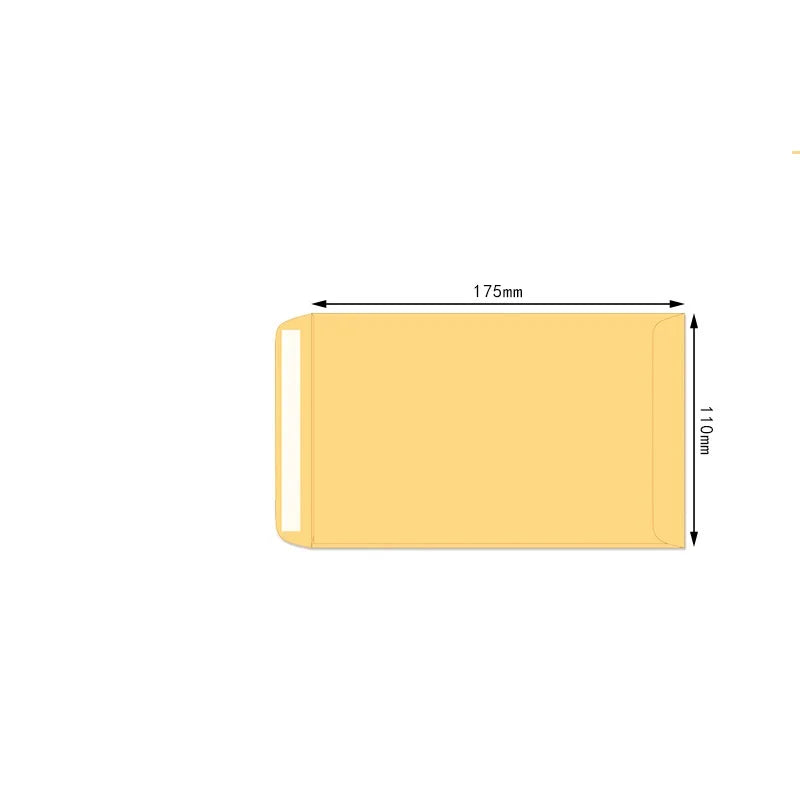 20pcs Kraft Paper Envelope with Self-adhesive Seal Tape Invitation Photo Envelope Bag Invoice Office Document Storage Envelope
