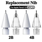 4-1Pcs Replacement Pencil Tips for Apple Pencil 1 2 3 Pro/USB-C Silicone Protective Cap Touch Screen Stylus Pen Nibs for IPencil