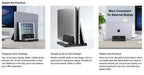 Dual-Slot Vertical Laptop Stand Holder Adjustable Double Desktop Notebook Dock Space-Saving for MacBook HP Dell Chrome Book iPad